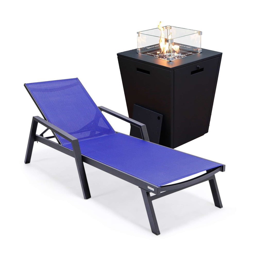 LeisureMod Marlin Modern Black Aluminum Outdoor Patio Chaise Lounge Chair - MLABLCF21-77BL | Outdoor Chaise Lounges | Modishstore - 94