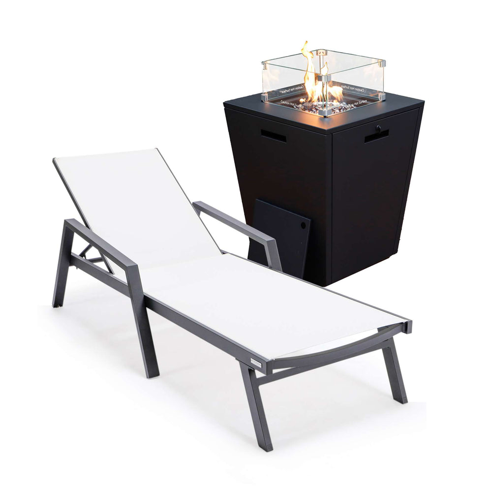 LeisureMod Marlin Modern Black Aluminum Outdoor Patio Chaise Lounge Chair - MLABLCF21-77BL | Outdoor Chaise Lounges | Modishstore - 117