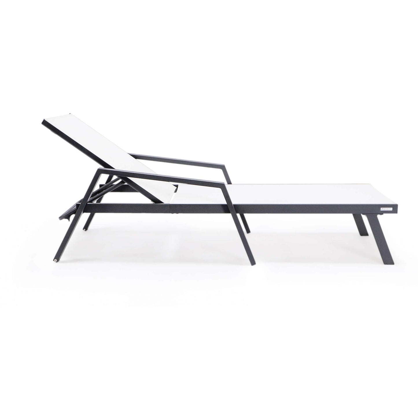 LeisureMod Marlin Modern Black Aluminum Outdoor Patio Chaise Lounge Chair - MLABLCF21-77BL | Outdoor Chaise Lounges | Modishstore - 122