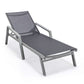 LeisureMod Marlin Modern Grey Aluminum Outdoor Patio Chaise Lounge Chair - MLAGRCF21-77BL | Outdoor Chaise Lounges | Modishstore - 4