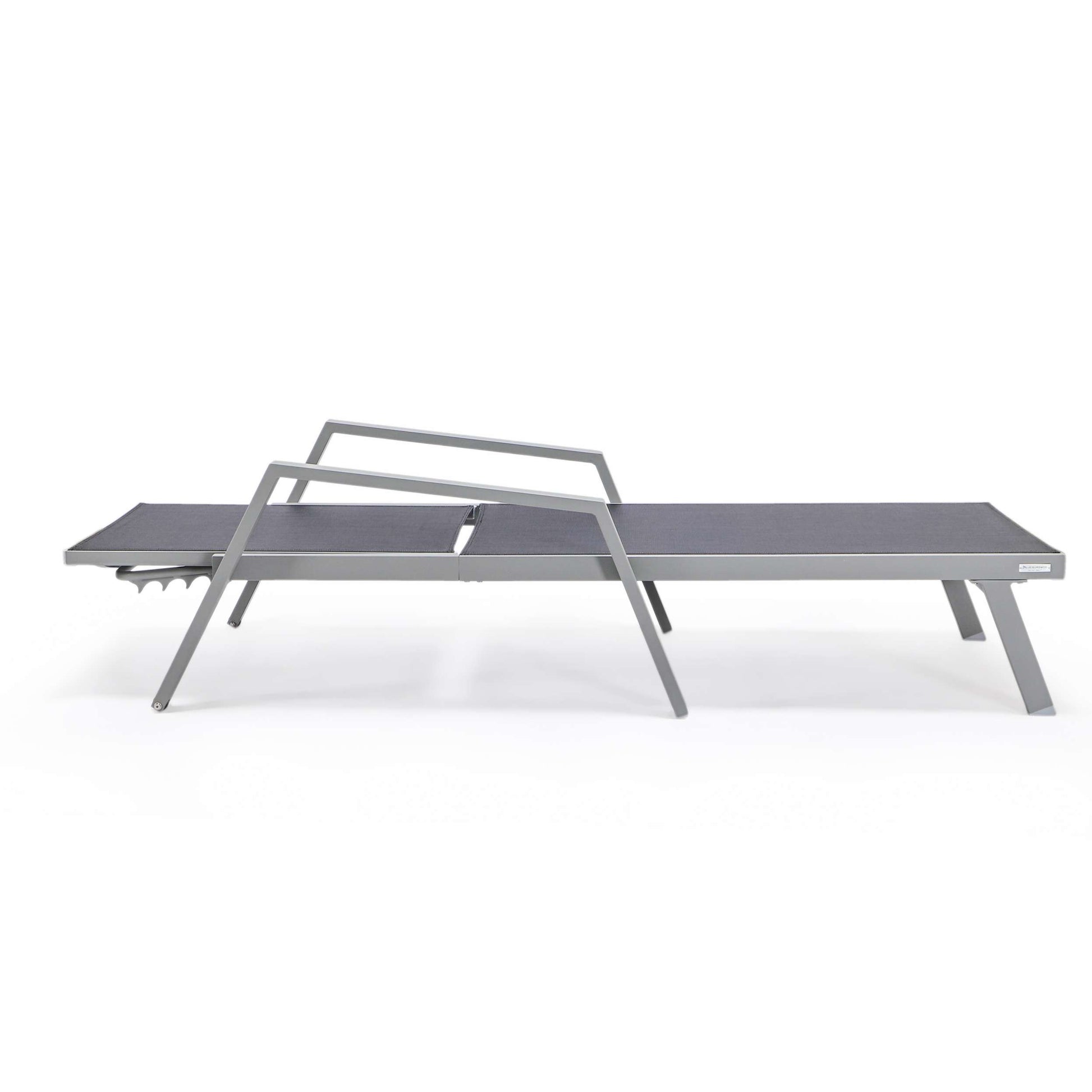 LeisureMod Marlin Modern Grey Aluminum Outdoor Patio Chaise Lounge Chair - MLAGRCF21-77BL | Outdoor Chaise Lounges | Modishstore - 6