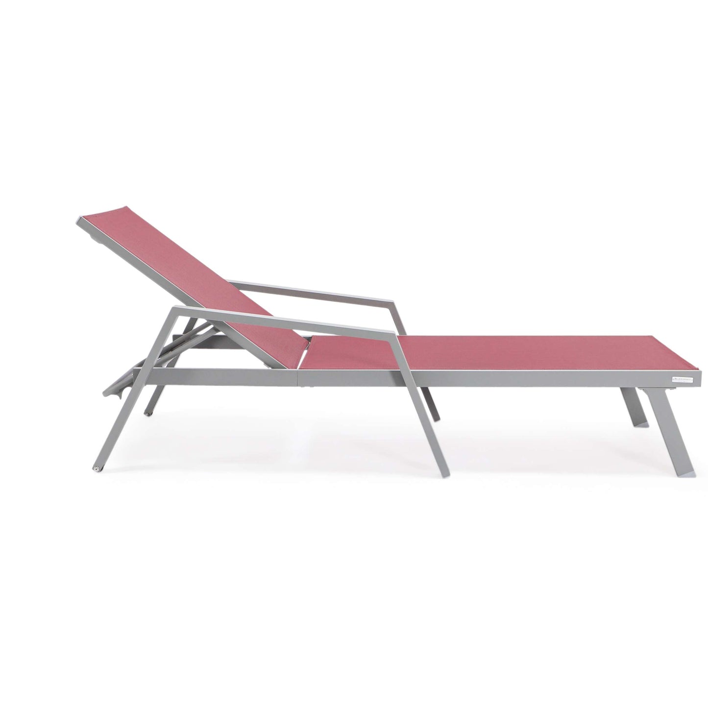 LeisureMod Marlin Modern Grey Aluminum Outdoor Patio Chaise Lounge Chair - MLAGRCF21-77BL | Outdoor Chaise Lounges | Modishstore - 28