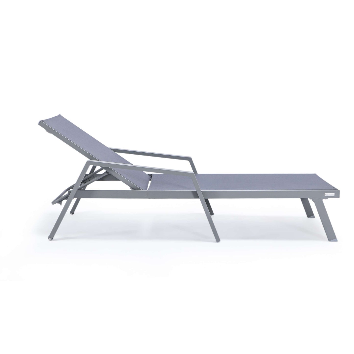 LeisureMod Marlin Modern Aluminum Outdoor Patio Chaise Lounge Chair With Arms Set of 2 - MLAGRCF21-77BL2 | Outdoor Chaise Lounges | Modishstore - 53