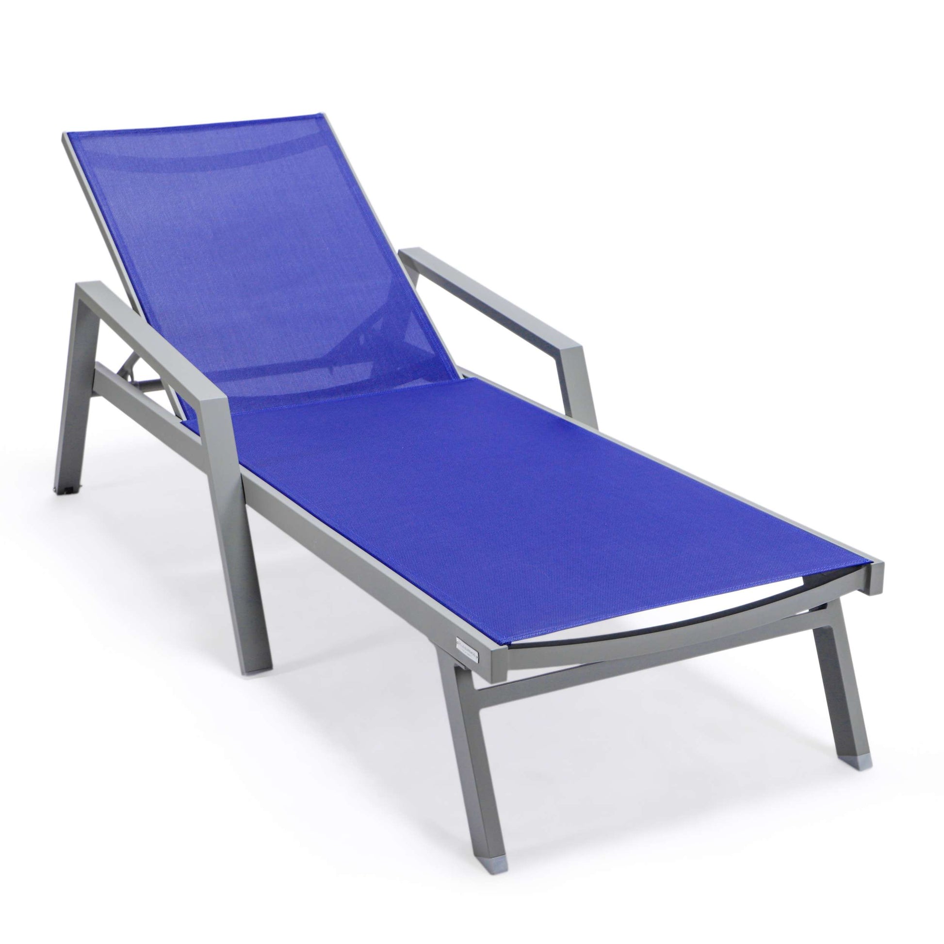 LeisureMod Marlin Modern Aluminum Outdoor Patio Chaise Lounge Chair With Arms Set of 2 - MLAGRCF21-77BL2 | Outdoor Chaise Lounges | Modishstore - 119