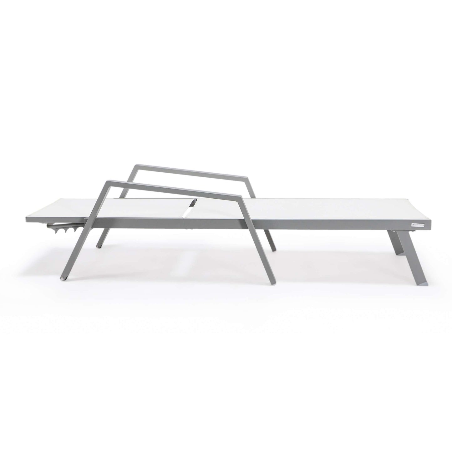 LeisureMod Marlin Modern Grey Aluminum Outdoor Patio Chaise Lounge Chair - MLAGRCF21-77BL | Outdoor Chaise Lounges | Modishstore - 145