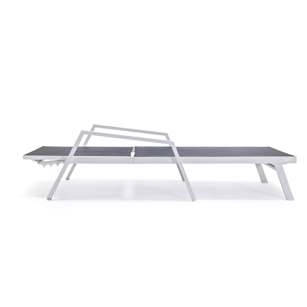 LeisureMod Marlin Modern Aluminum Outdoor Patio Chaise Lounge Chair With Arms Set of 2 - MLAWCF21-77BL2 | Outdoor Chaise Lounges | Modishstore - 4