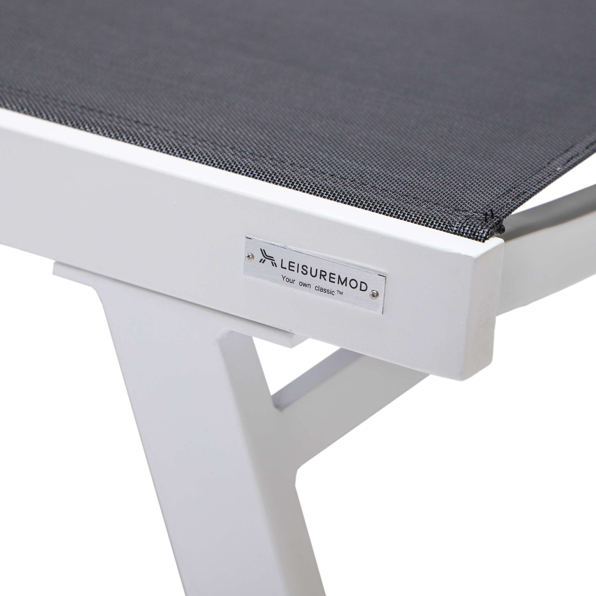 LeisureMod Marlin Modern White Aluminum Outdoor Patio Chaise Lounge Chair - MLAWCF21-77BL | Outdoor Chaise Lounges | Modishstore - 12