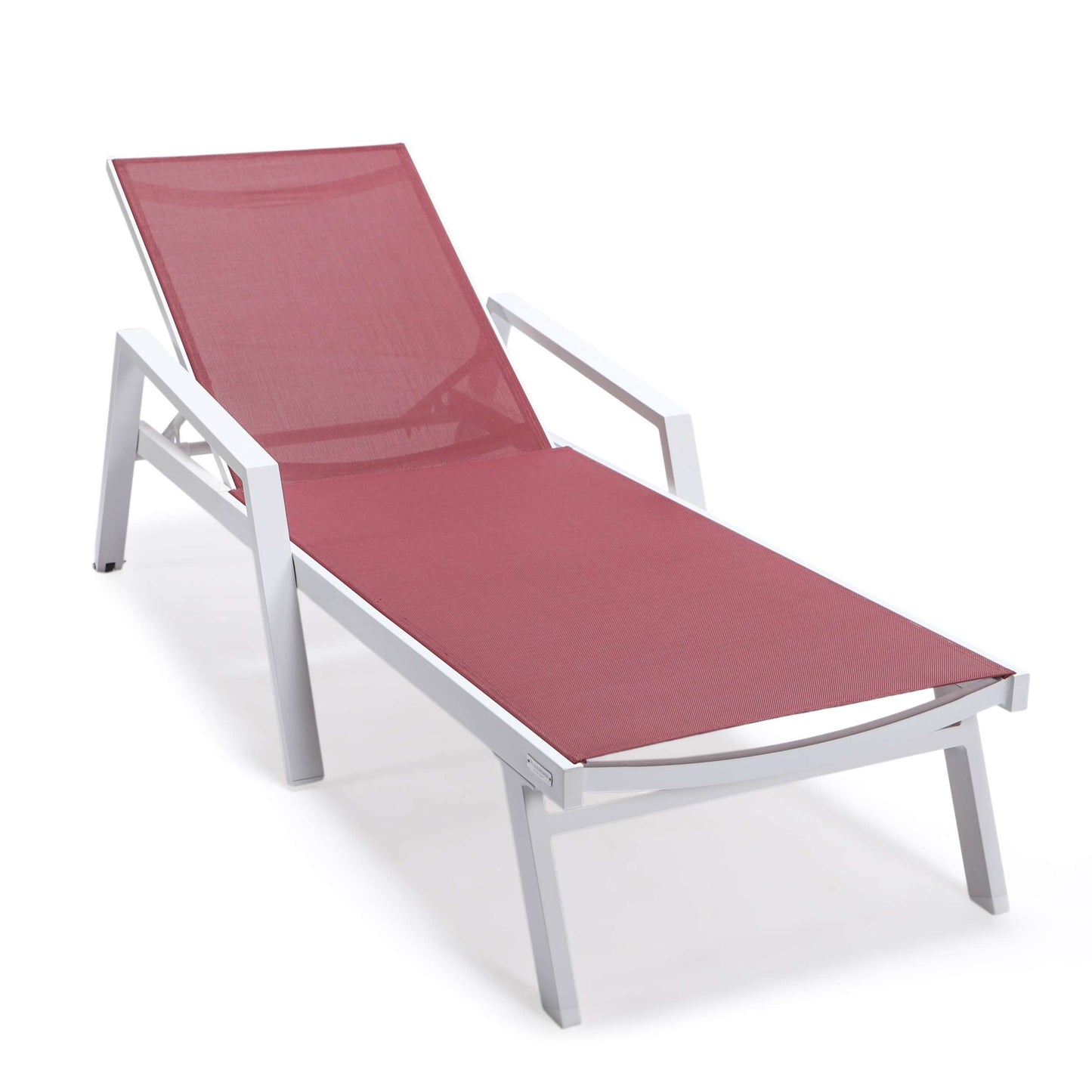 LeisureMod Marlin Modern Aluminum Outdoor Patio Chaise Lounge Chair With Arms Set of 2 - MLAWCF21-77BL2 | Outdoor Chaise Lounges | Modishstore - 26