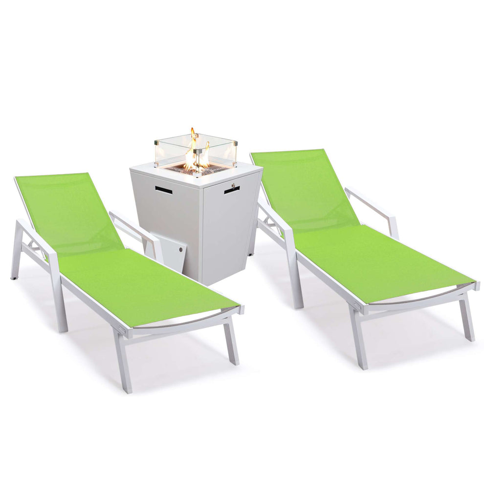 LeisureMod Marlin Modern Aluminum Outdoor Patio Chaise Lounge Chair With Arms Set of 2 - MLAWCF21-77BL2 | Outdoor Chaise Lounges | Modishstore - 69