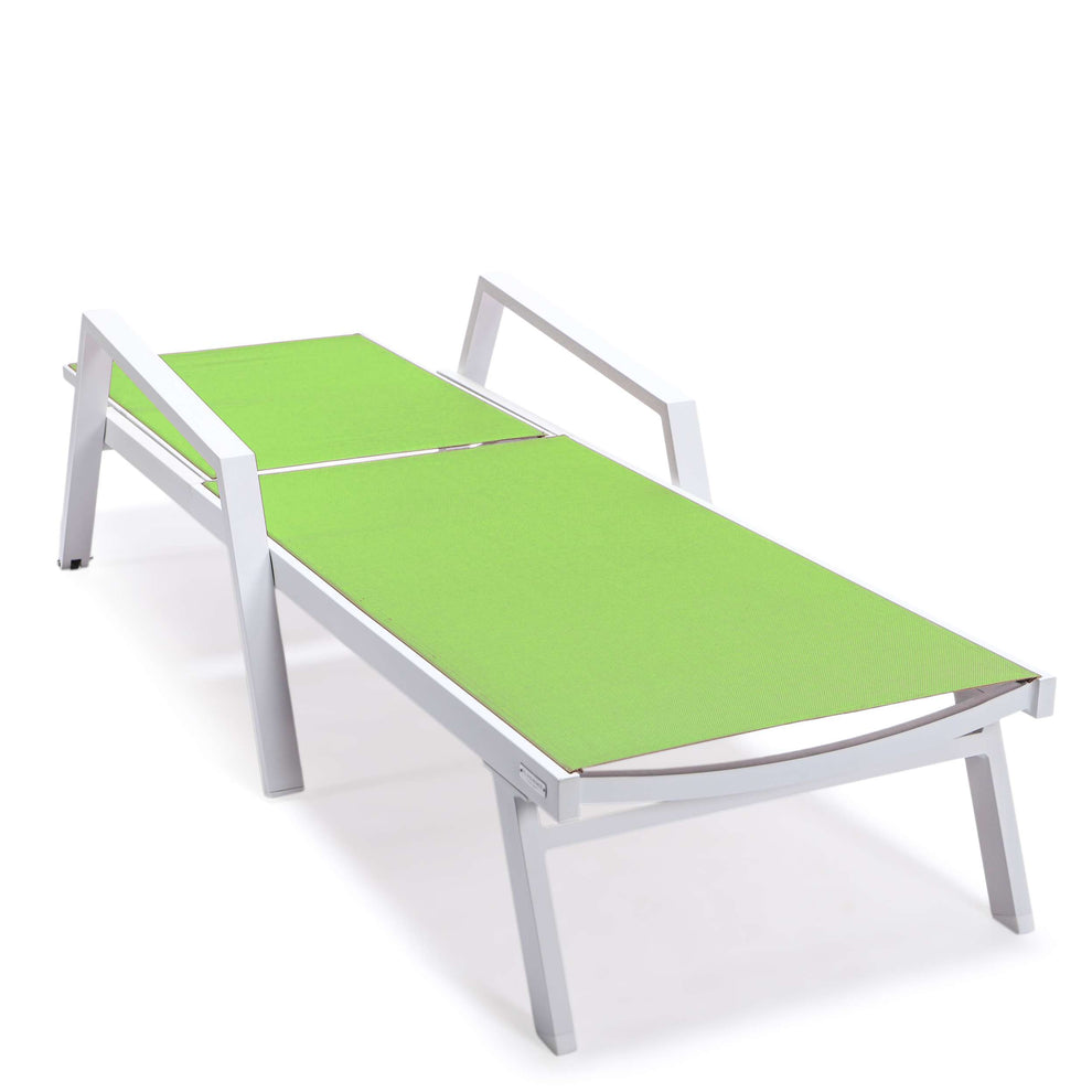 LeisureMod Marlin Modern Aluminum Outdoor Patio Chaise Lounge Chair With Arms Set of 2 - MLAWCF21-77BL2 | Outdoor Chaise Lounges | Modishstore - 72