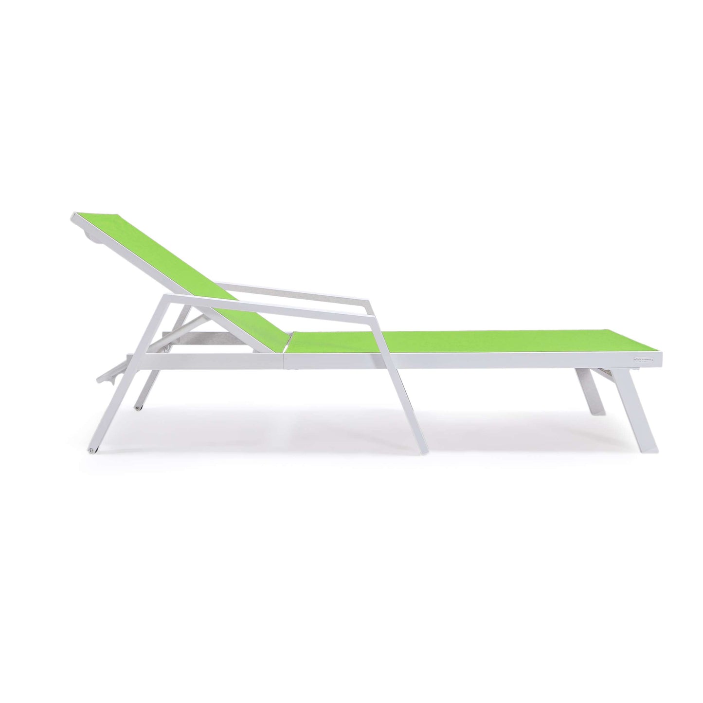 LeisureMod Marlin Modern White Aluminum Outdoor Patio Chaise Lounge Chair - MLAWCF21-77BL | Outdoor Chaise Lounges | Modishstore - 76
