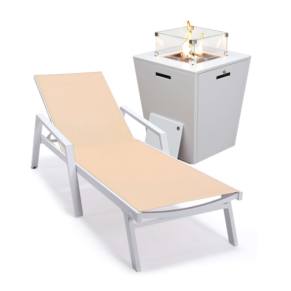 LeisureMod Marlin Modern White Aluminum Outdoor Patio Chaise Lounge Chair - MLAWCF21-77BL | Outdoor Chaise Lounges | Modishstore - 94