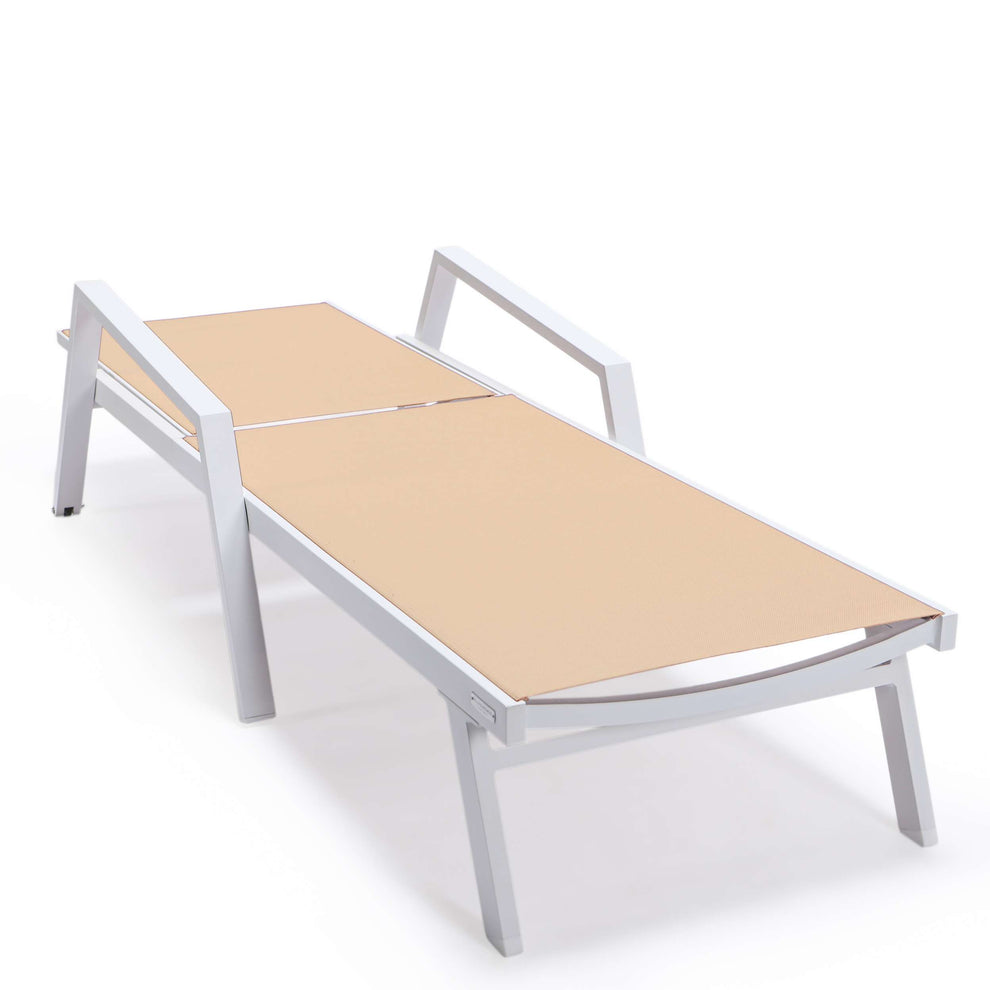 LeisureMod Marlin Modern White Aluminum Outdoor Patio Chaise Lounge Chair - MLAWCF21-77BL | Outdoor Chaise Lounges | Modishstore - 97