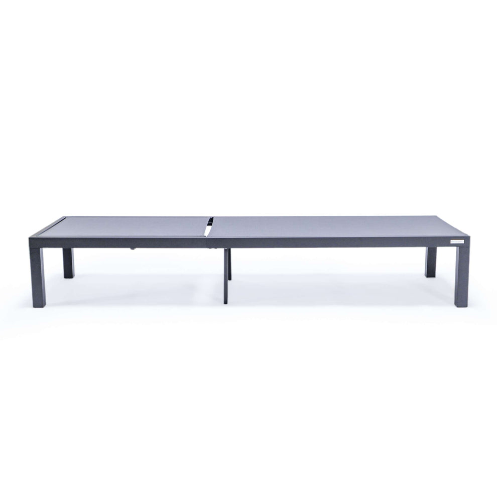 LeisureMod Marlin Patio Chaise Lounge Chair With Black Aluminum Frame, Set of 2 | Outdoor Chaise Lounges | Modishstore - 49