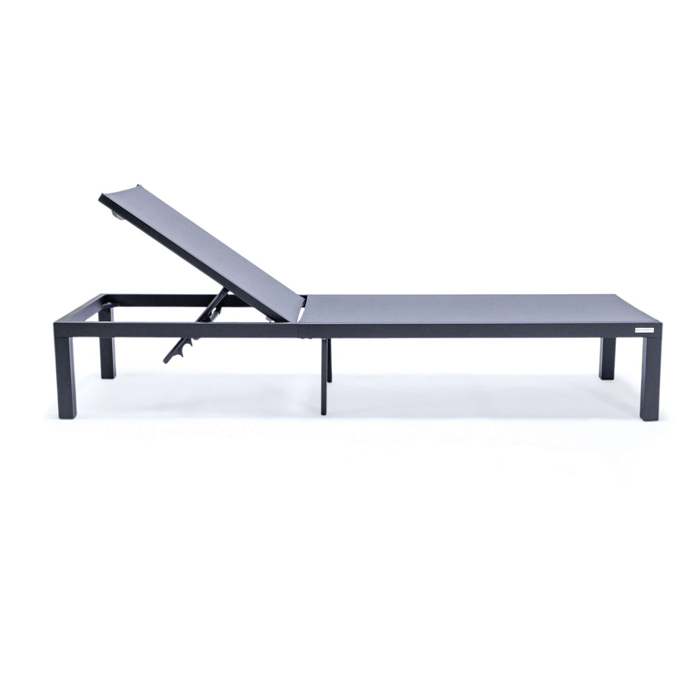 LeisureMod Marlin Patio Chaise Lounge Chair With Black Aluminum Frame, Set of 2 | Outdoor Chaise Lounges | Modishstore - 43
