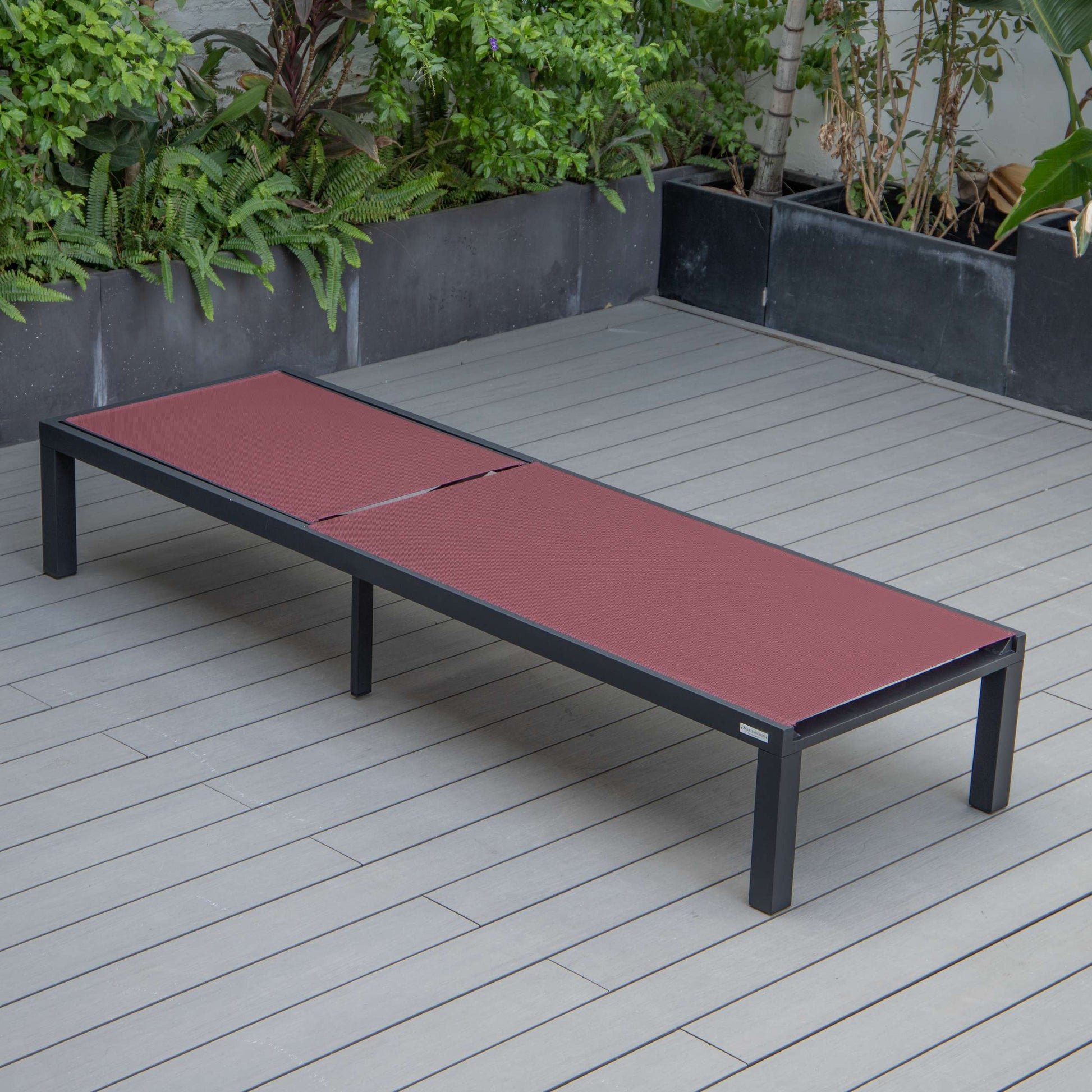 LeisureMod Marlin Modern Aluminum Outdoor Patio Chaise Lounge Chair Set of 2 - MLBLCF21-77BRG2 | Outdoor Chaise Lounges | Modishstore - 8