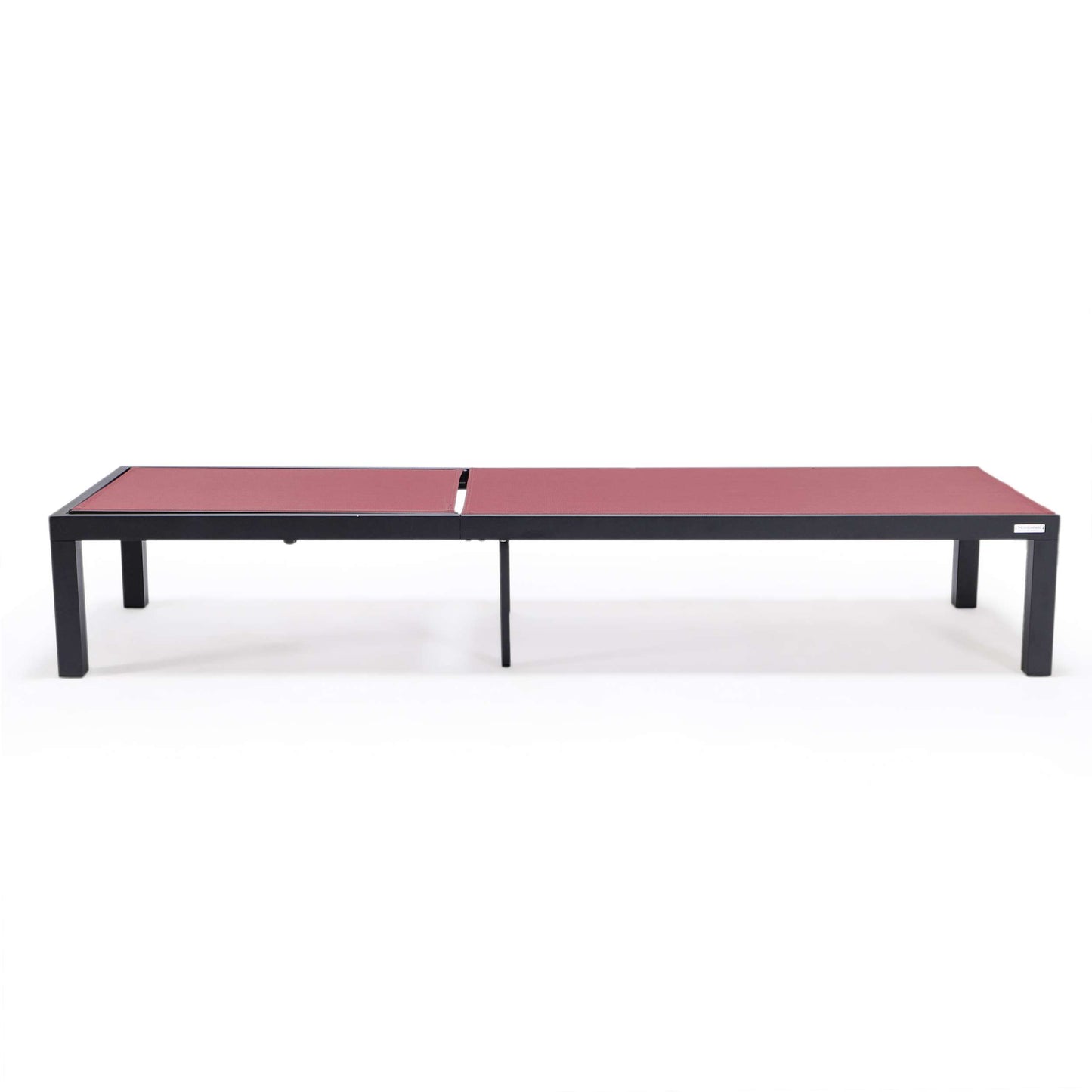 LeisureMod Marlin Modern Aluminum Outdoor Patio Chaise Lounge Chair Set of 2 - MLBLCF21-77BRG2 | Outdoor Chaise Lounges | Modishstore - 3