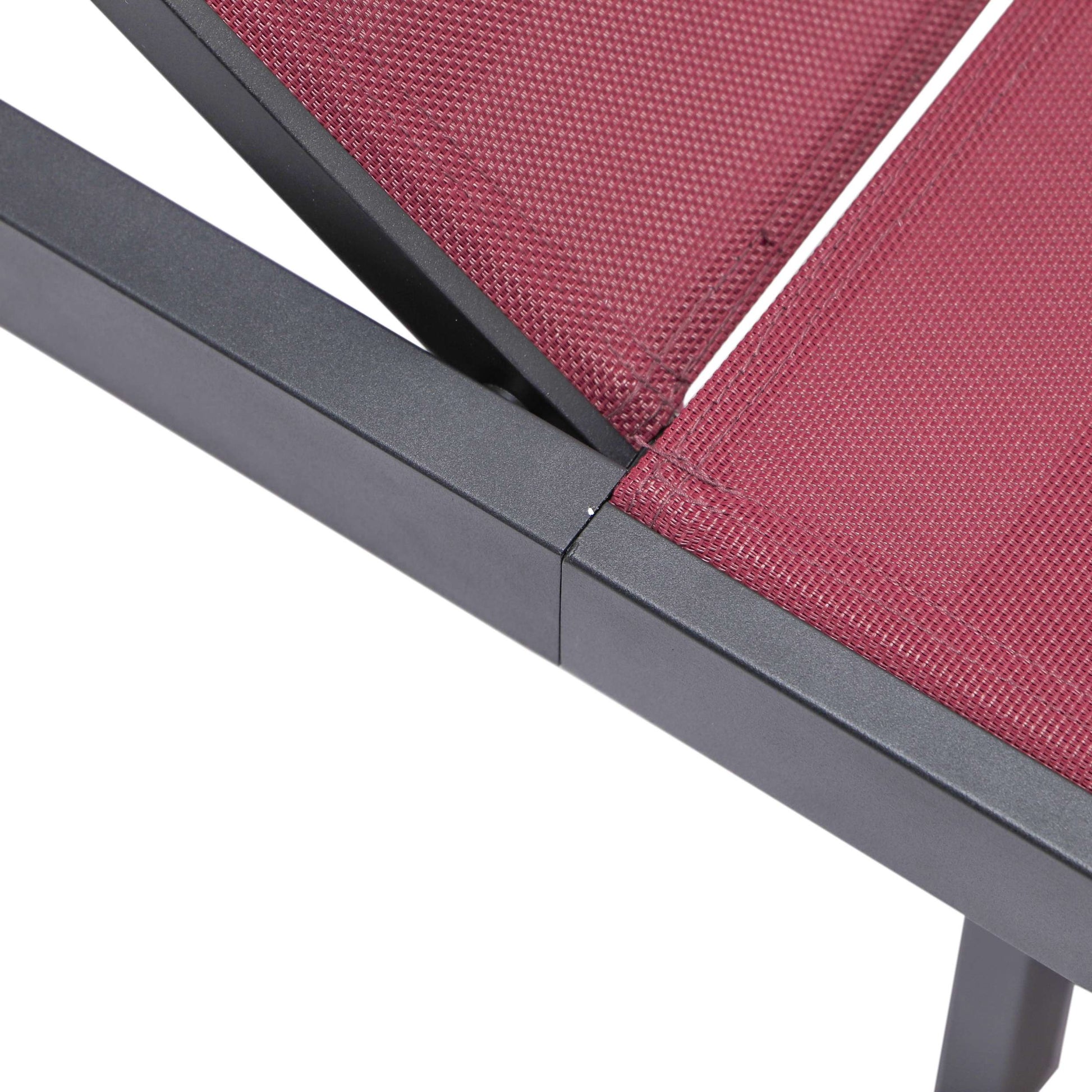 LeisureMod Marlin Modern Aluminum Outdoor Patio Chaise Lounge Chair Set of 2 - MLBLCF21-77BRG2 | Outdoor Chaise Lounges | Modishstore - 10