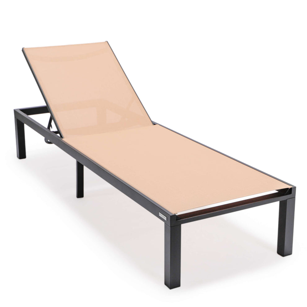 LeisureMod Marlin Patio Chaise Lounge Chair With Black Aluminum Frame, Set of 2 | Outdoor Chaise Lounges | Modishstore - 98