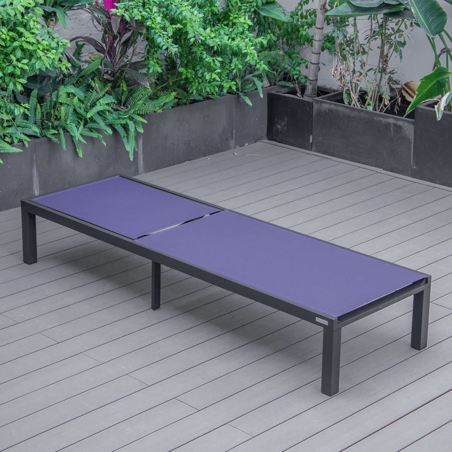 LeisureMod Marlin Modern Aluminum Outdoor Patio Chaise Lounge Chair Set of 2 - MLBLCF21-77BRG2 | Outdoor Chaise Lounges | Modishstore - 75