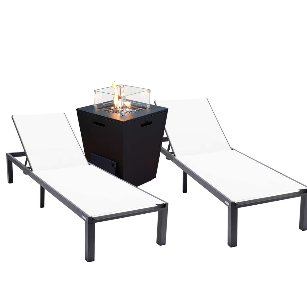 LeisureMod Marlin Modern Aluminum Outdoor Patio Chaise Lounge Chair Set of 2 - MLBLCF21-77BRG2 | Outdoor Chaise Lounges | Modishstore - 89