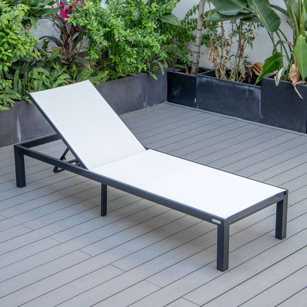 LeisureMod Marlin Modern Aluminum Outdoor Patio Chaise Lounge Chair Set of 2 - MLBLCF21-77BRG2 | Outdoor Chaise Lounges | Modishstore - 90