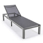 LeisureMod Marlin Patio Chaise Lounge Chair With Grey Aluminum Frame, Set of 2 | Outdoor Chaise Lounges | Modishstore - 8