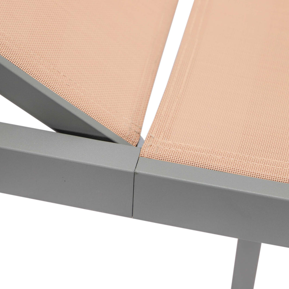 LeisureMod Marlin Patio Chaise Lounge Chair With Grey Aluminum Frame, Set of 2 | Outdoor Chaise Lounges | Modishstore - 129