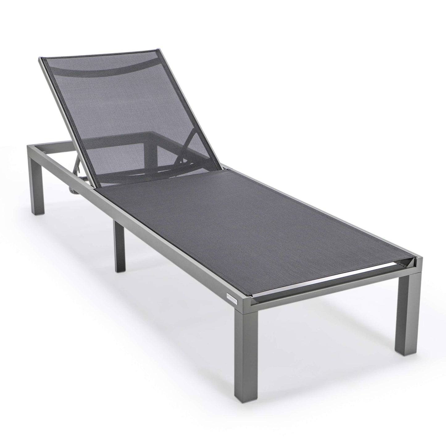 LeisureMod Marlin Modern Aluminum Outdoor Patio Chaise Lounge Chair Set of 2 - MLGRCF21-77BL2 | Outdoor Chaise Lounges | Modishstore - 4