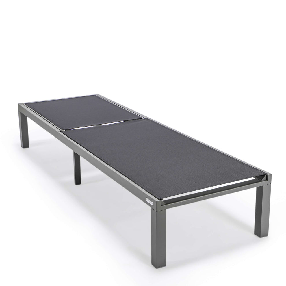 LeisureMod Marlin Patio Chaise Lounge Chair With Grey Aluminum Frame, Set of 2 | Outdoor Chaise Lounges | Modishstore - 11
