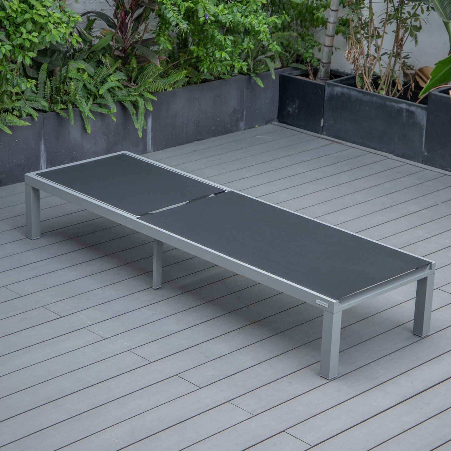 LeisureMod Marlin Modern Aluminum Outdoor Patio Chaise Lounge Chair Set of 2 - MLGRCF21-77BL2 | Outdoor Chaise Lounges | Modishstore - 8