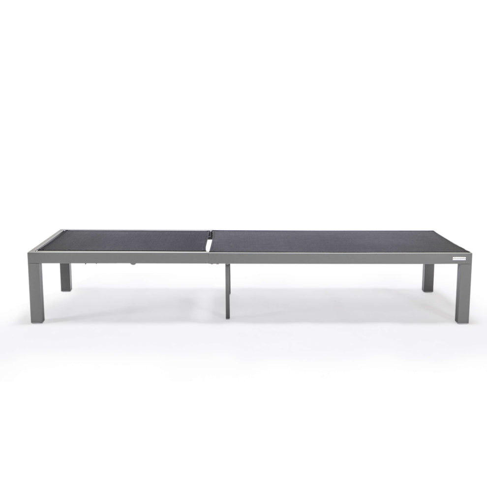 LeisureMod Marlin Patio Chaise Lounge Chair With Grey Aluminum Frame, Set of 2 | Outdoor Chaise Lounges | Modishstore - 7