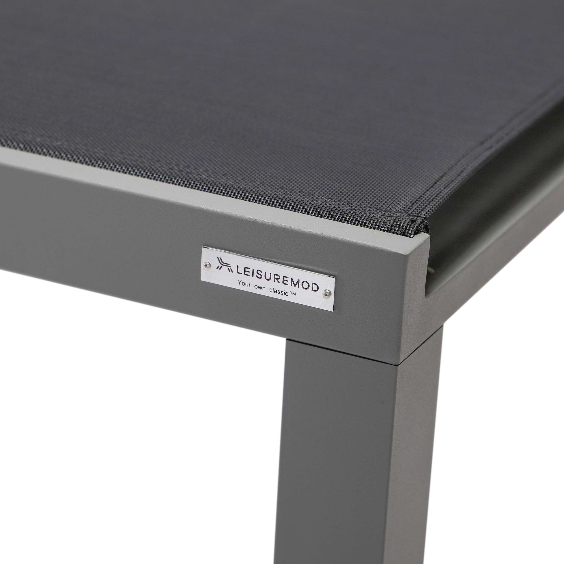 LeisureMod Marlin Modern Grey Aluminum Outdoor Patio Chaise Lounge Chair - MLGRCF21-77BL | Outdoor Chaise Lounges | Modishstore - 12