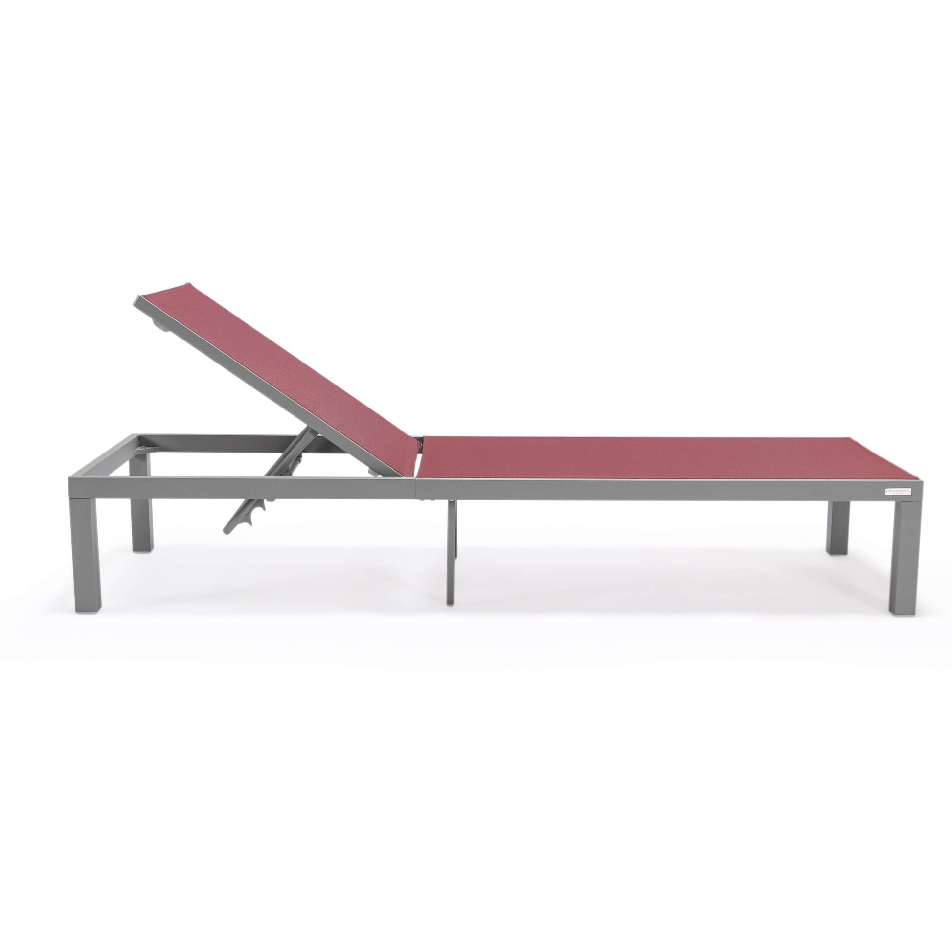 LeisureMod Marlin Modern Aluminum Outdoor Patio Chaise Lounge Chair Set of 2 - MLGRCF21-77BL2 | Outdoor Chaise Lounges | Modishstore - 26