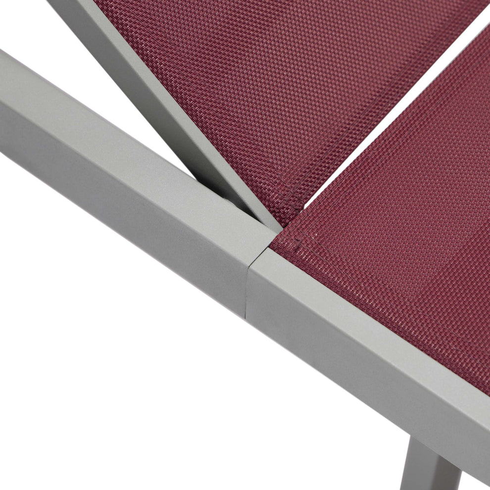 LeisureMod Marlin Patio Chaise Lounge Chair With Grey Aluminum Frame, Set of 2 | Outdoor Chaise Lounges | Modishstore - 60