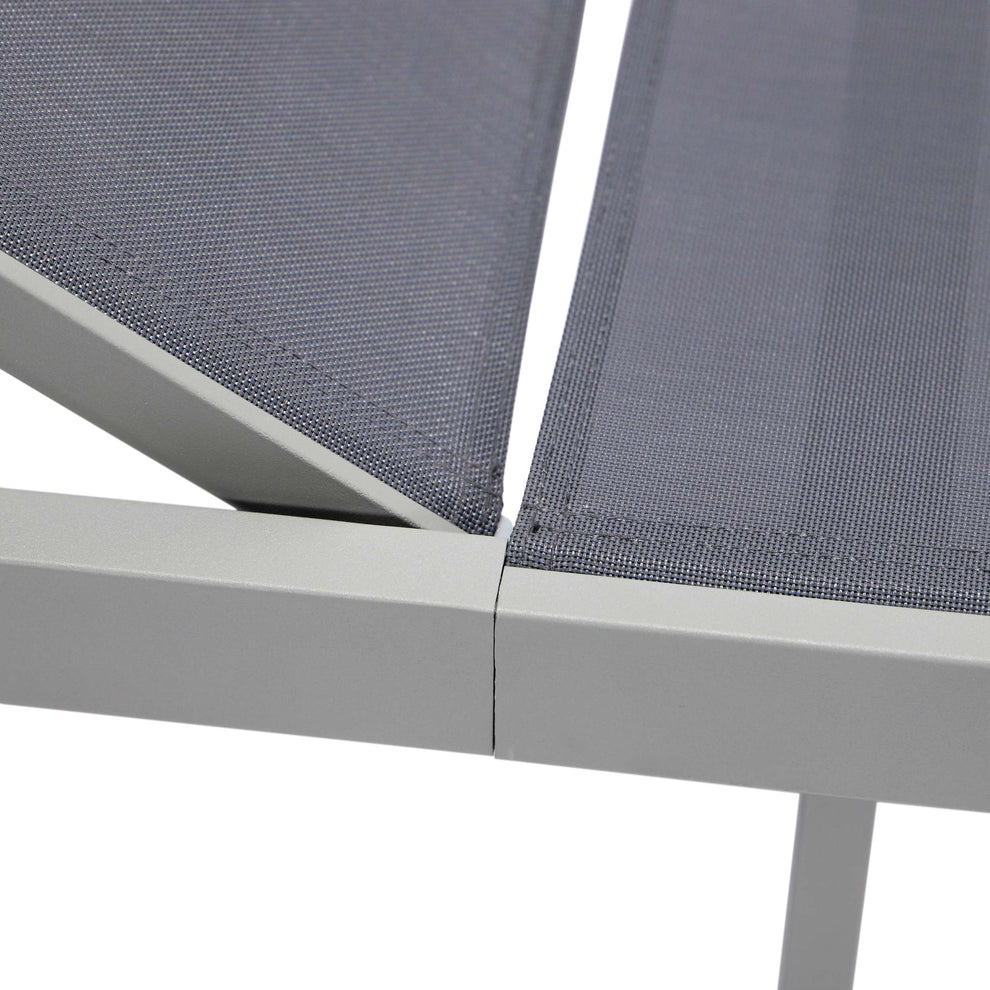LeisureMod Marlin Modern Grey Aluminum Outdoor Patio Chaise Lounge Chair - MLGRCF21-77BL | Outdoor Chaise Lounges | Modishstore - 57
