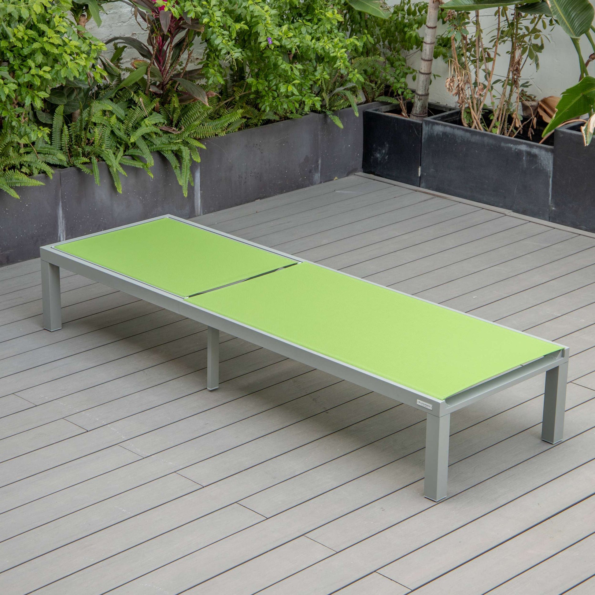 LeisureMod Marlin Modern Aluminum Outdoor Patio Chaise Lounge Chair Set of 2 - MLGRCF21-77BL2 | Outdoor Chaise Lounges | Modishstore - 70