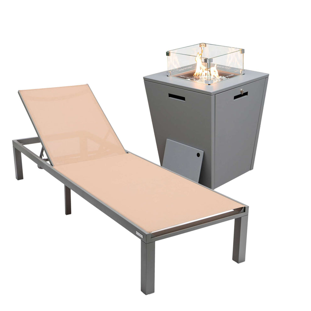 LeisureMod Marlin Modern Grey Aluminum Outdoor Patio Chaise Lounge Chair - MLGRCF21-77BL | Outdoor Chaise Lounges | Modishstore - 94
