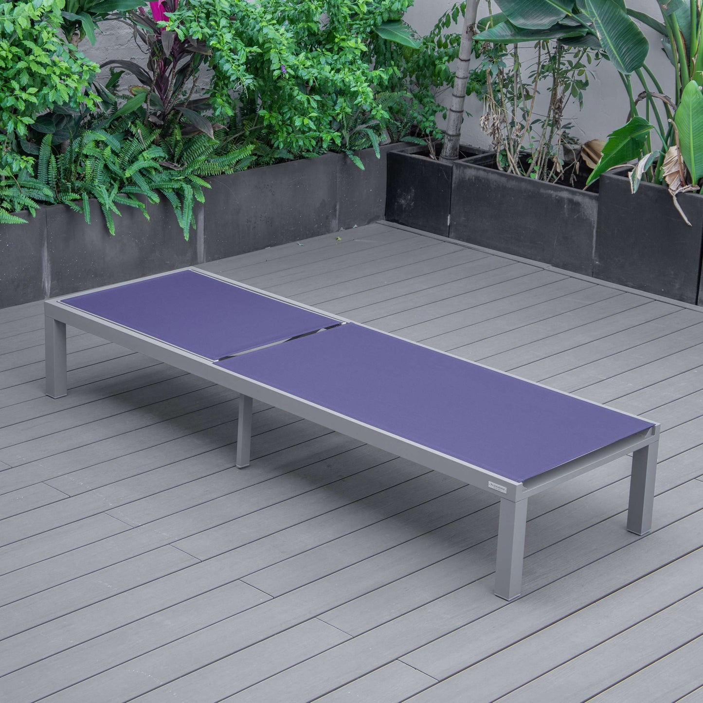 LeisureMod Marlin Modern Aluminum Outdoor Patio Chaise Lounge Chair Set of 2 - MLGRCF21-77BL2 | Outdoor Chaise Lounges | Modishstore - 114