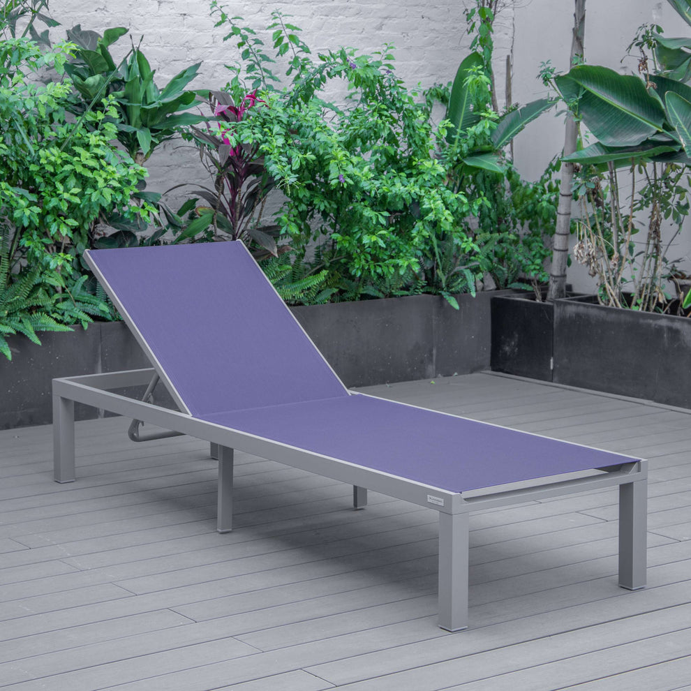 LeisureMod Marlin Modern Grey Aluminum Outdoor Patio Chaise Lounge Chair - MLGRCF21-77BL | Outdoor Chaise Lounges | Modishstore - 118