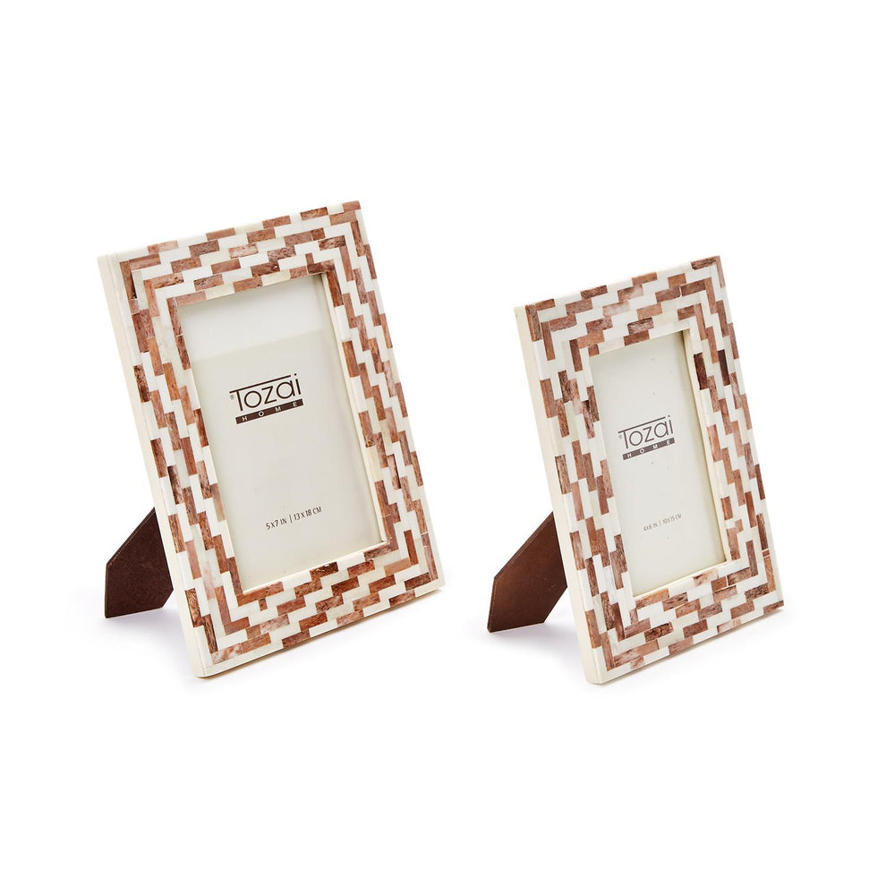 Brick Mosaic Photo Frame Set Of 6 By Tozai Home | Frames | Modishstore - 2