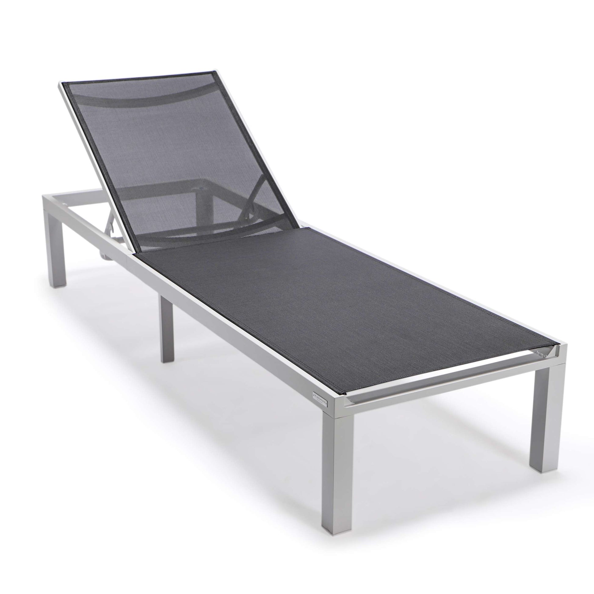 LeisureMod Marlin Modern White Aluminum Outdoor Patio Chaise Lounge Chair - MLWCF21-77BL | Outdoor Chaise Lounges | Modishstore - 10