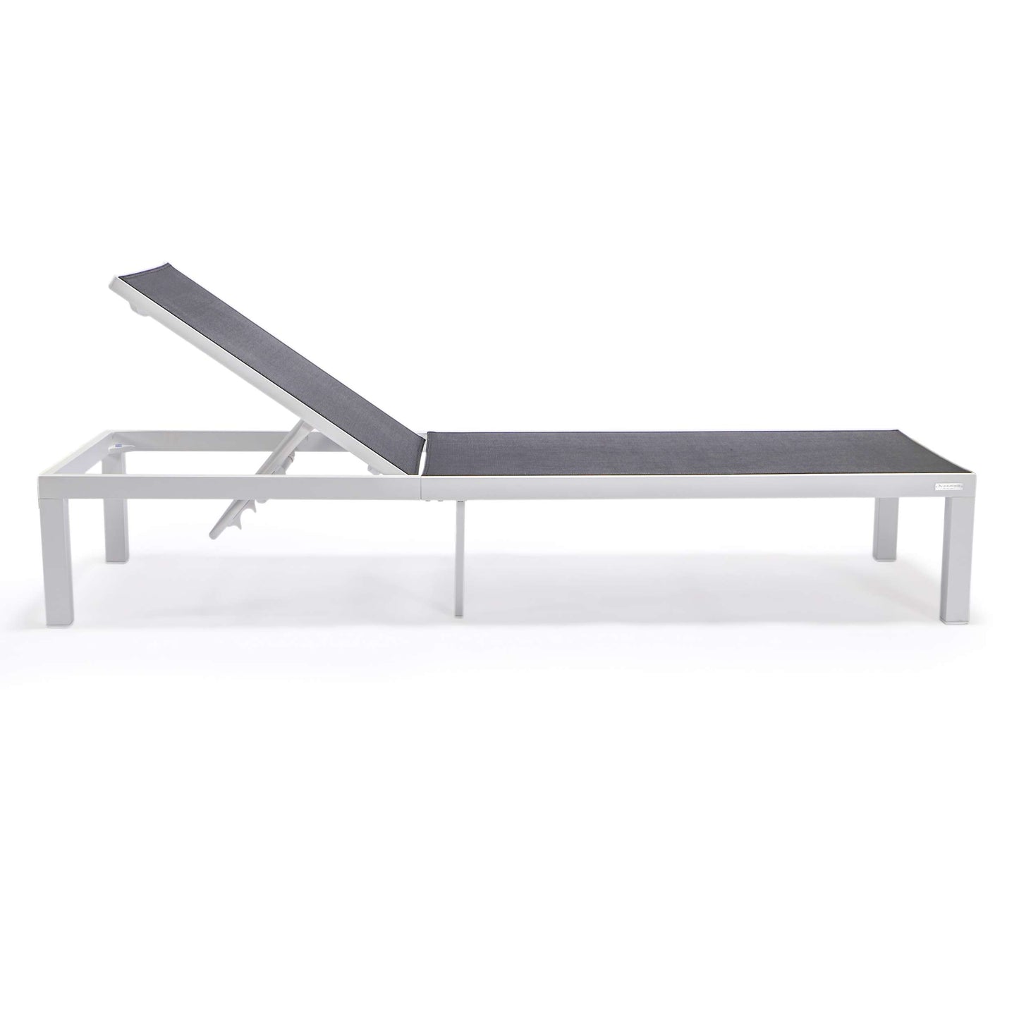 LeisureMod Marlin Modern White Aluminum Outdoor Patio Chaise Lounge Chair - MLWCF21-77BL | Outdoor Chaise Lounges | Modishstore - 7