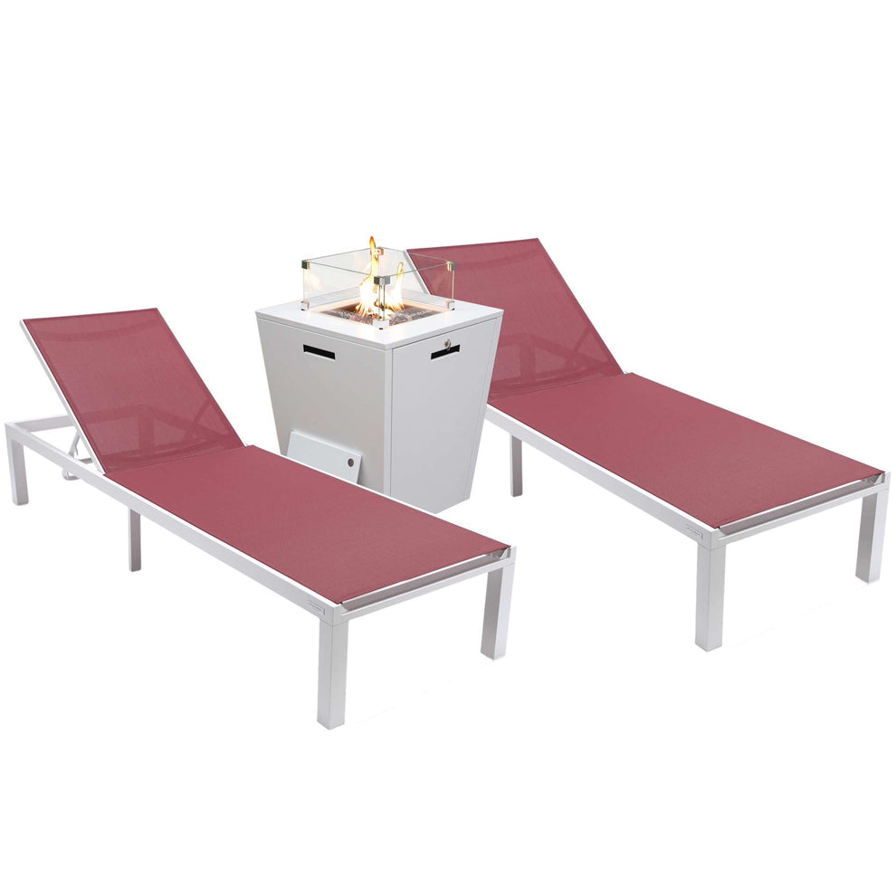 LeisureMod Marlin Modern Aluminum Outdoor Patio Chaise Lounge Chair Set of 2 - MLWCF21-77BL2 | Outdoor Chaise Lounges | Modishstore - 23