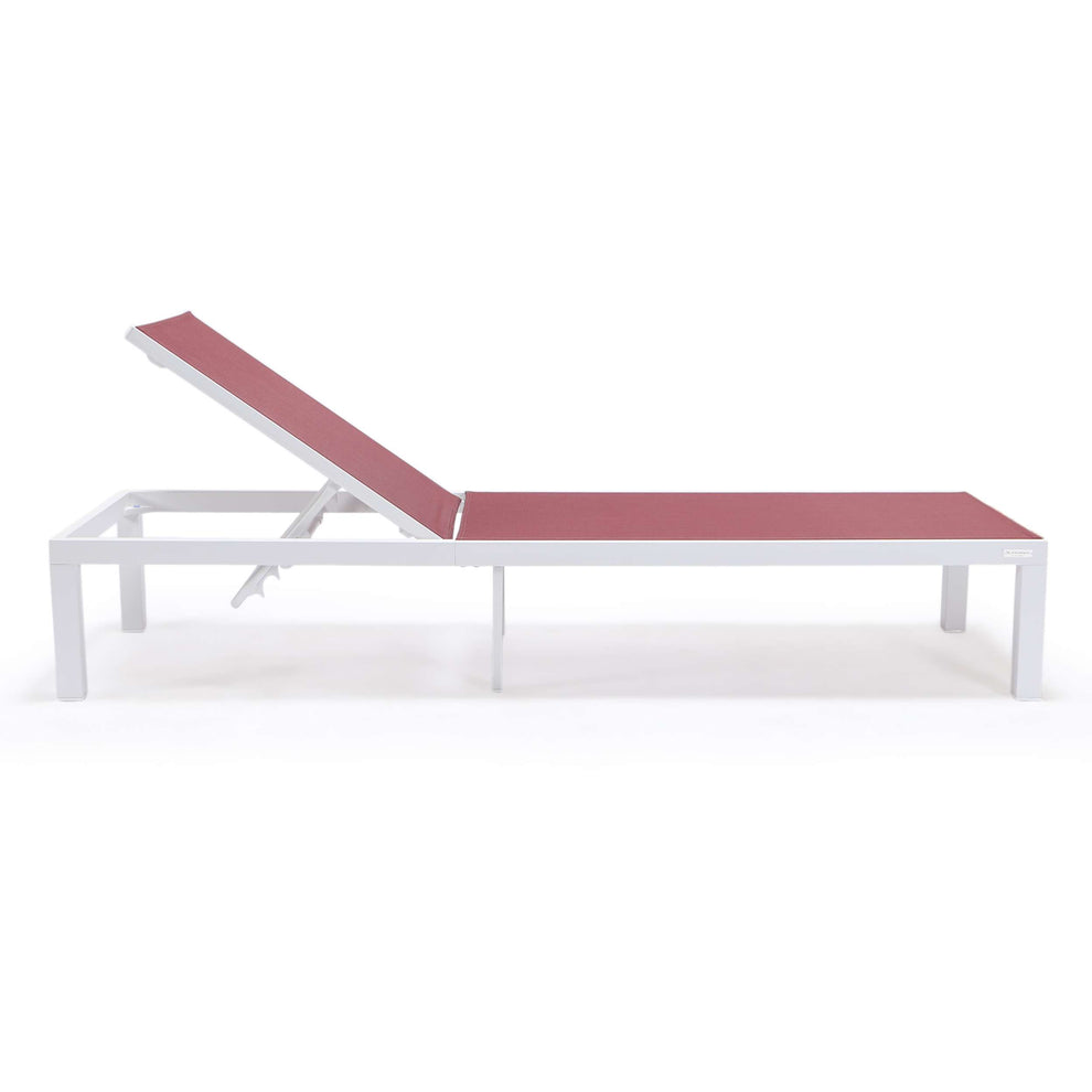 LeisureMod Marlin Modern White Aluminum Outdoor Patio Chaise Lounge Chair - MLWCF21-77BL | Outdoor Chaise Lounges | Modishstore - 29