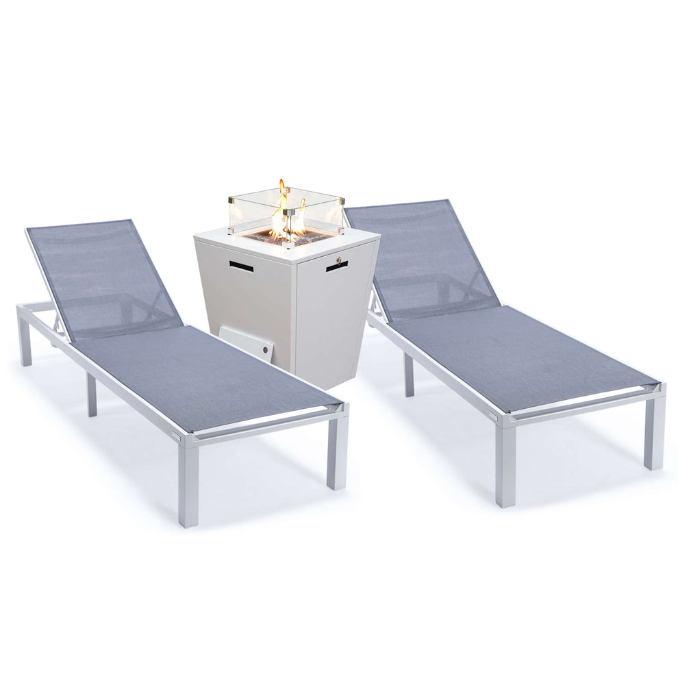 LeisureMod Marlin Modern Aluminum Outdoor Patio Chaise Lounge Chair Set of 2 - MLWCF21-77BL2 | Outdoor Chaise Lounges | Modishstore - 45