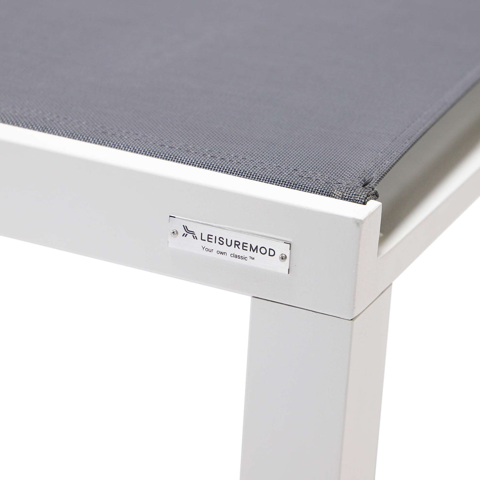 LeisureMod Marlin Modern White Aluminum Outdoor Patio Chaise Lounge Chair - MLWCF21-77BL | Outdoor Chaise Lounges | Modishstore - 55
