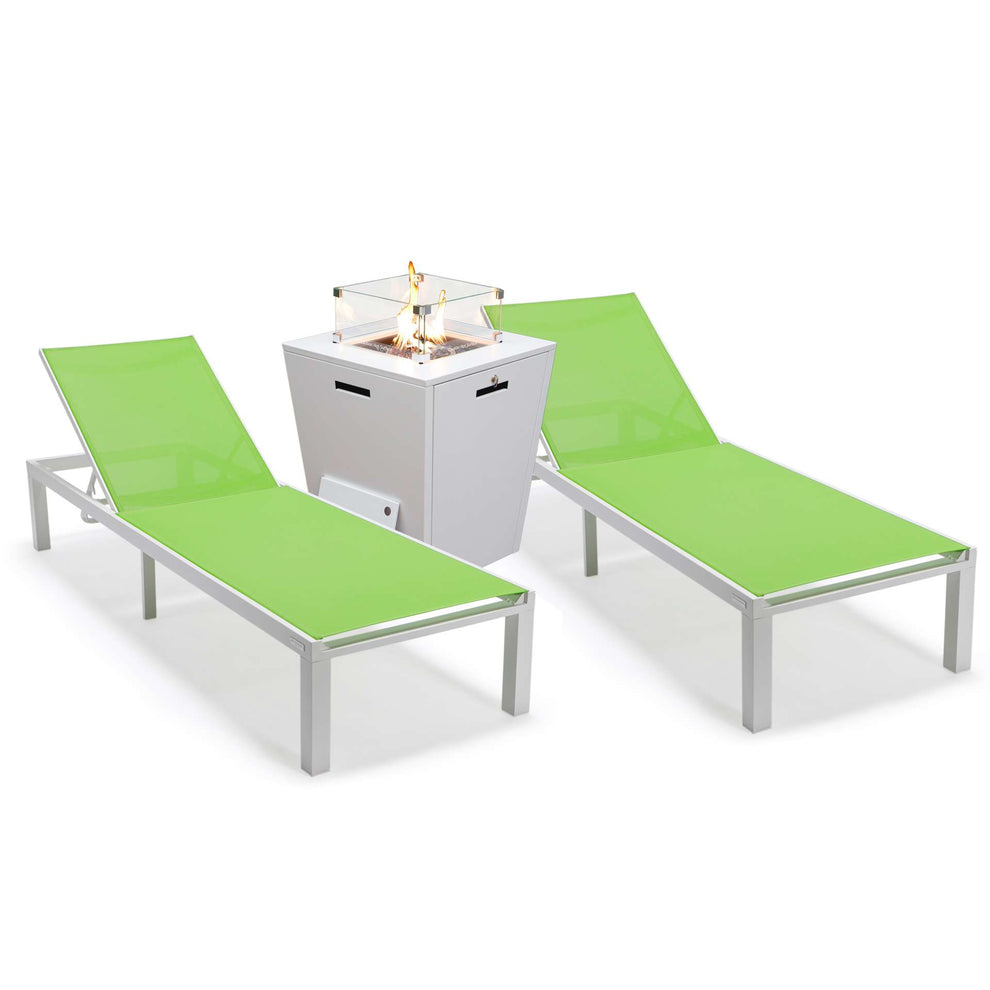 LeisureMod Marlin Modern Aluminum Outdoor Patio Chaise Lounge Chair Set of 2 - MLWCF21-77BL2 | Outdoor Chaise Lounges | Modishstore - 67