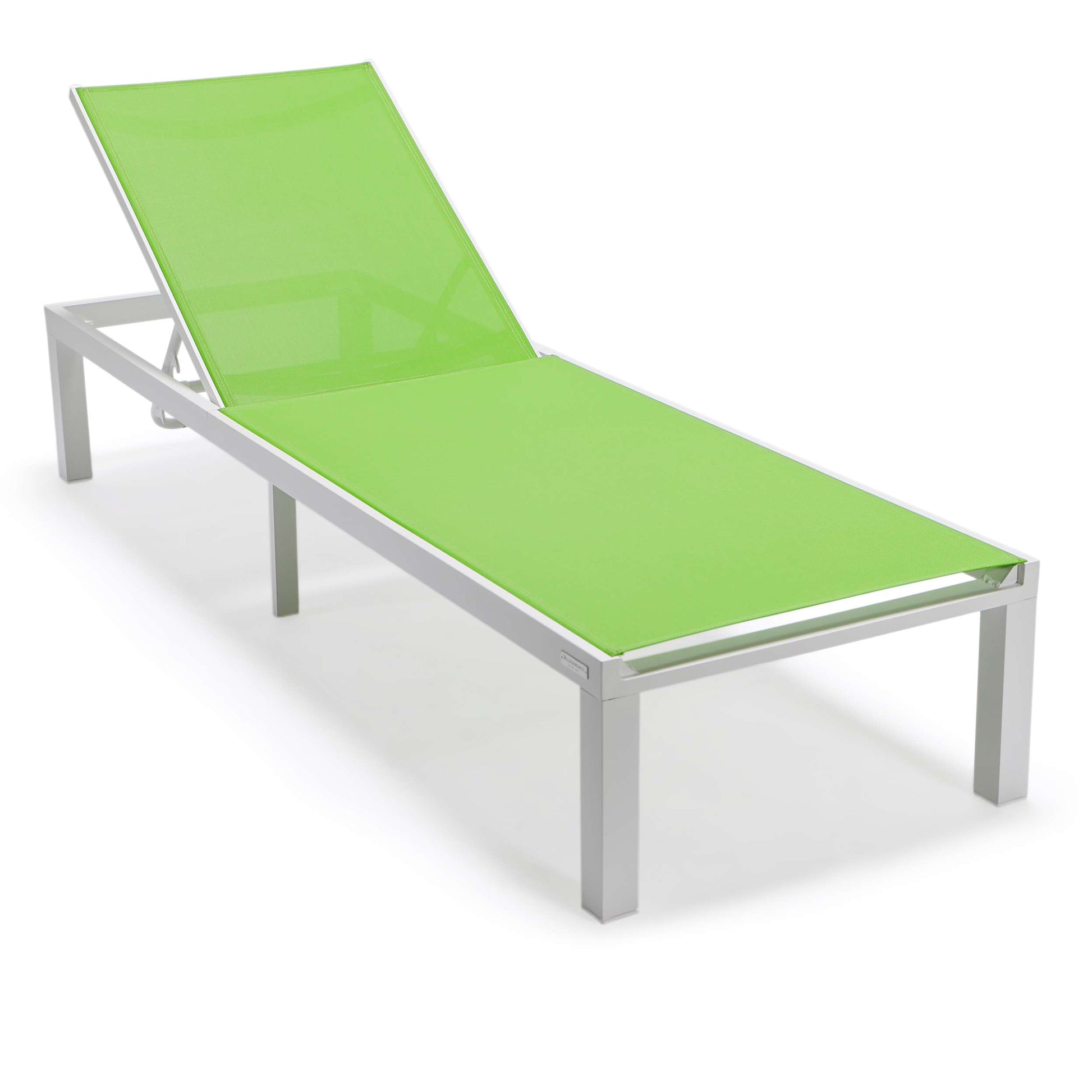 LeisureMod Marlin Modern White Aluminum Outdoor Patio Chaise Lounge Chair - MLWCF21-77BL | Outdoor Chaise Lounges | Modishstore - 81