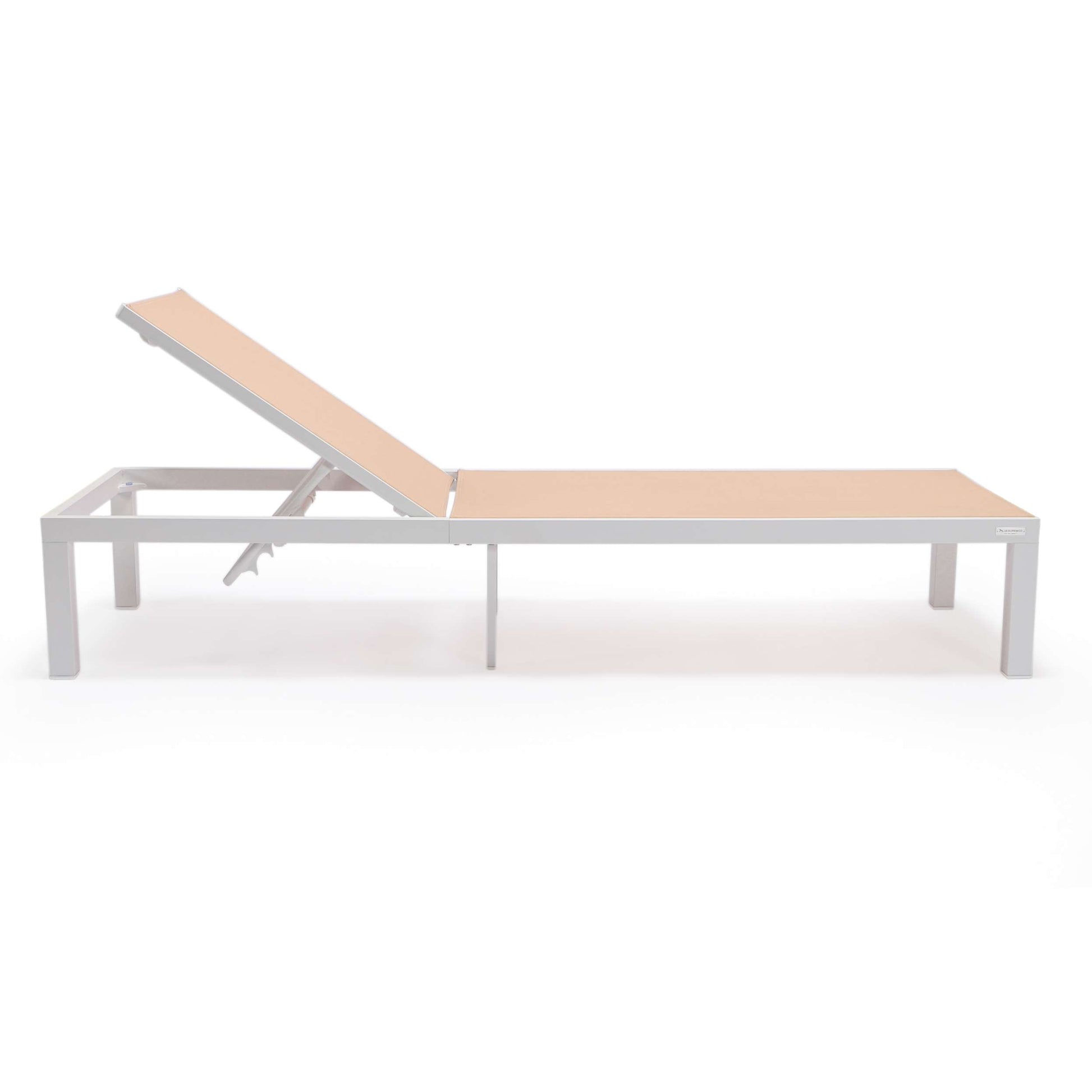 LeisureMod Marlin Modern White Aluminum Outdoor Patio Chaise Lounge Chair - MLWCF21-77BL | Outdoor Chaise Lounges | Modishstore - 90